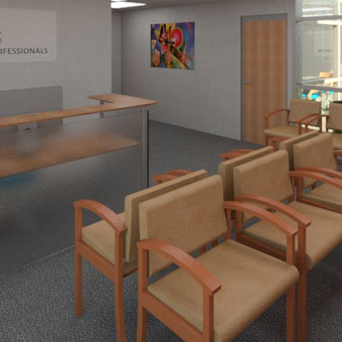 Space planning for office furniture - Lobby and Fr