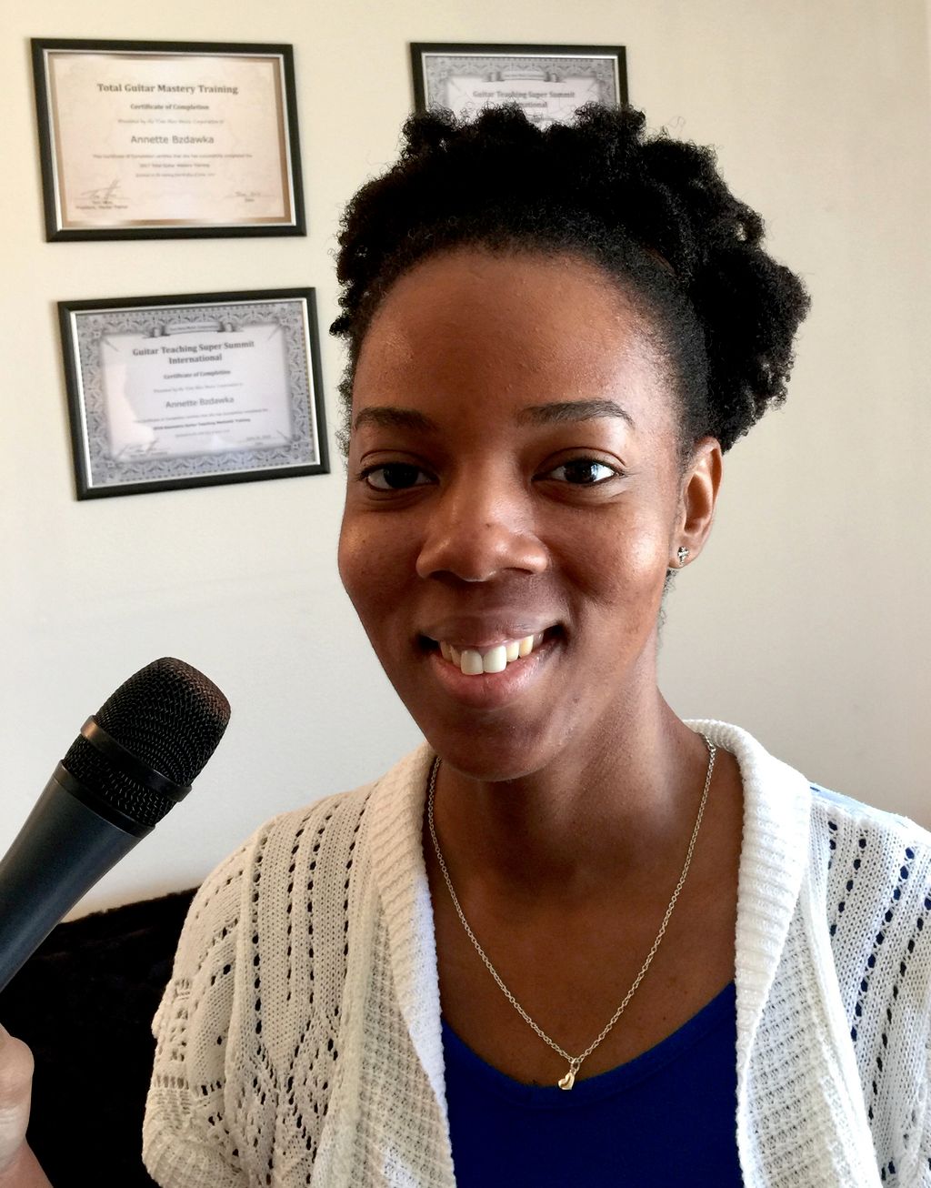 Vocal student Jacinda B.