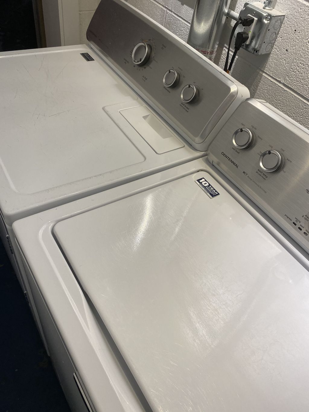 Washer & dryer wipe down for monthly hallway clean