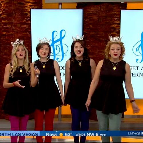Acapella group on local news