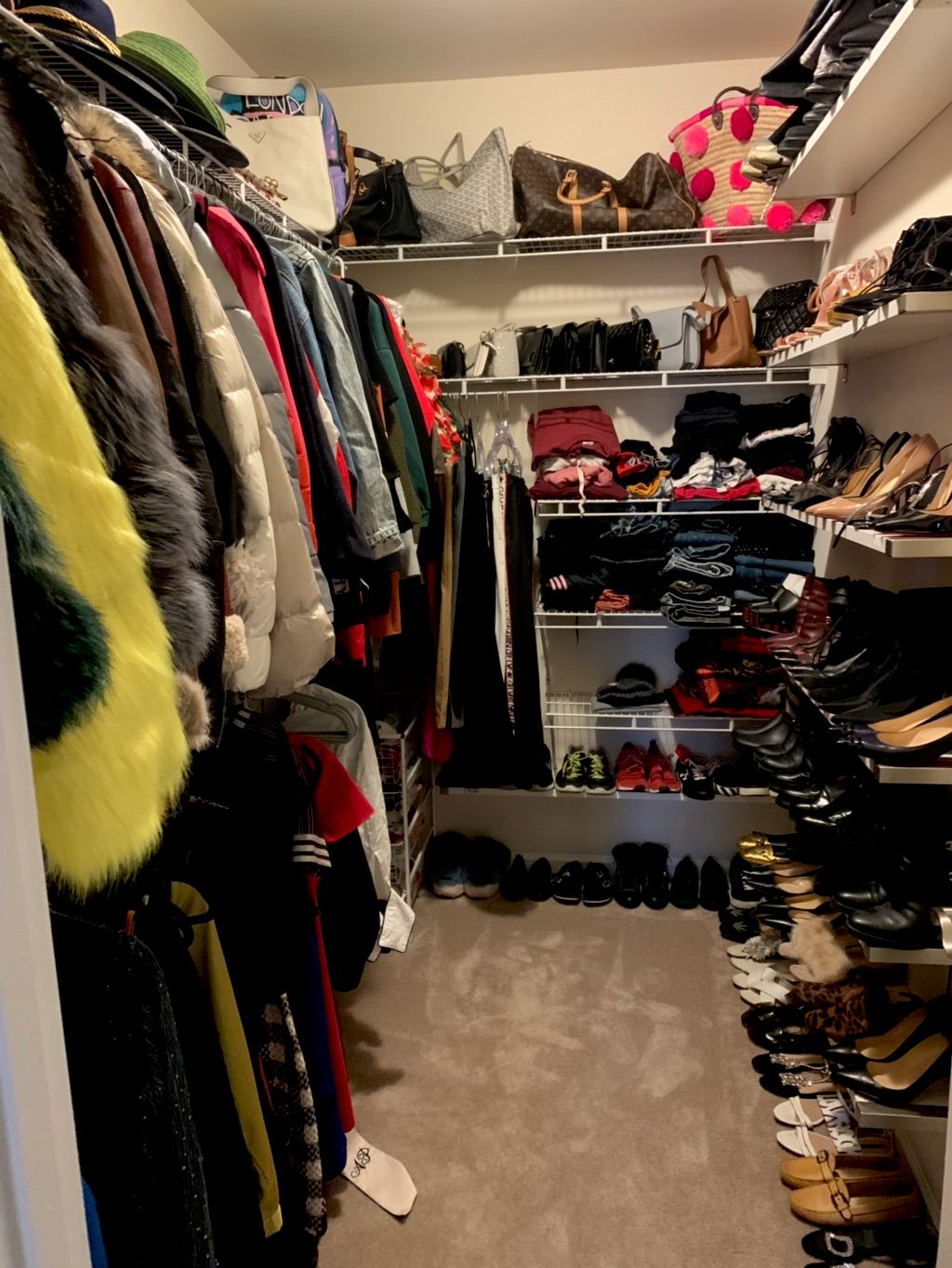 After upgrade the closet, double hanging space, sh