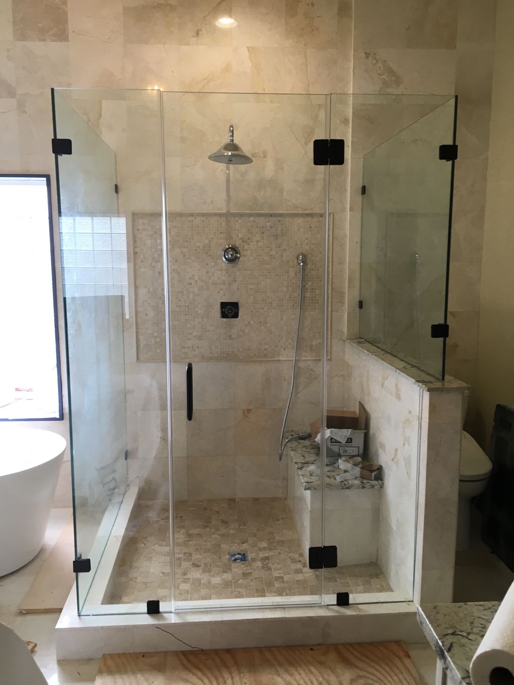 Frameless Shower Door Install