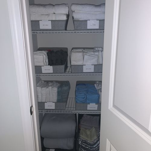Linen closet after 