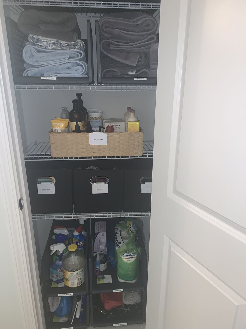 Master bathroom linen closet 