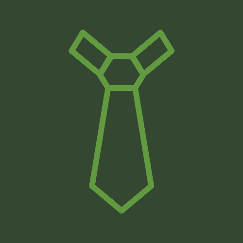 Our logo wears the tie...we roll up our sleeves, t