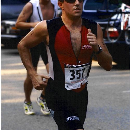 Todd in a triathlon
