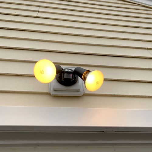 Hired Lee to install a new garage light setup. Did
