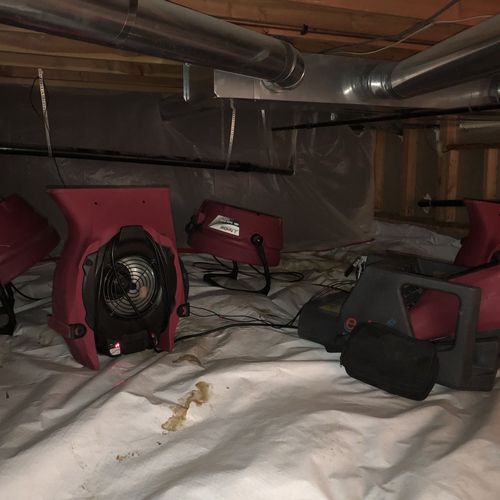 Water Damage in crawlspace - PuroClean of Central 