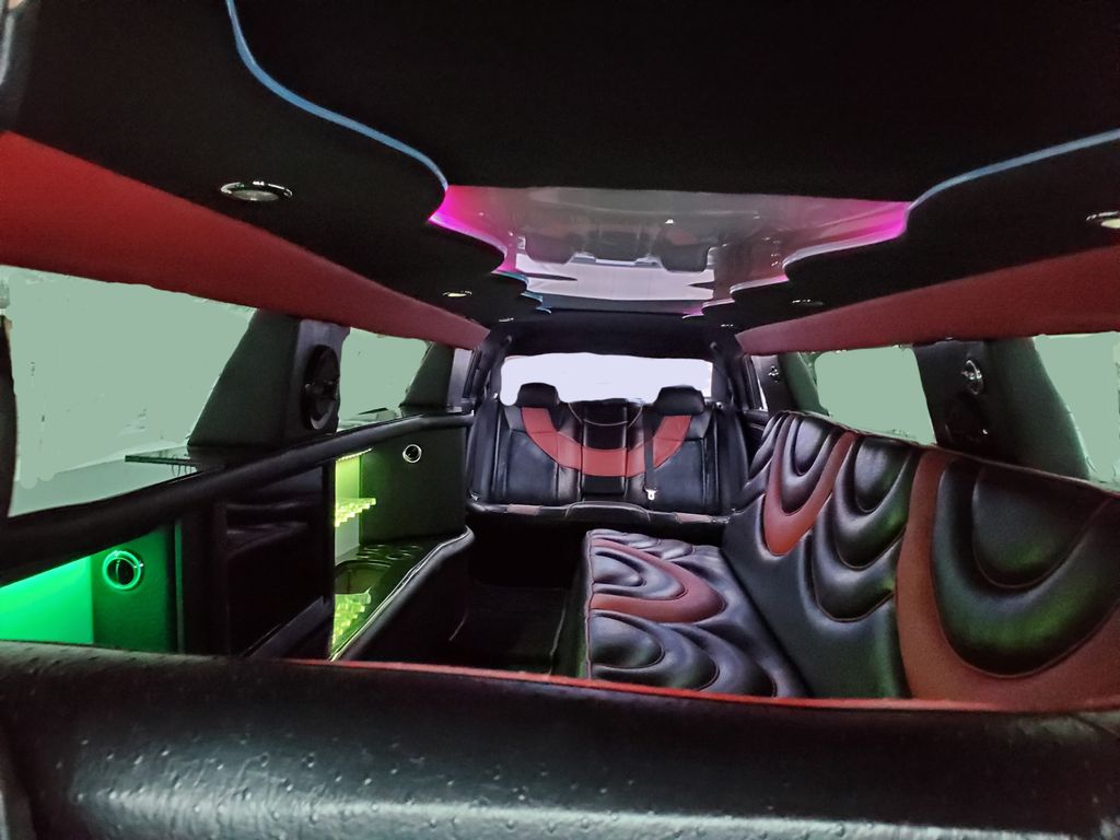 Interior of 12 passenger luxury stretch limousine
