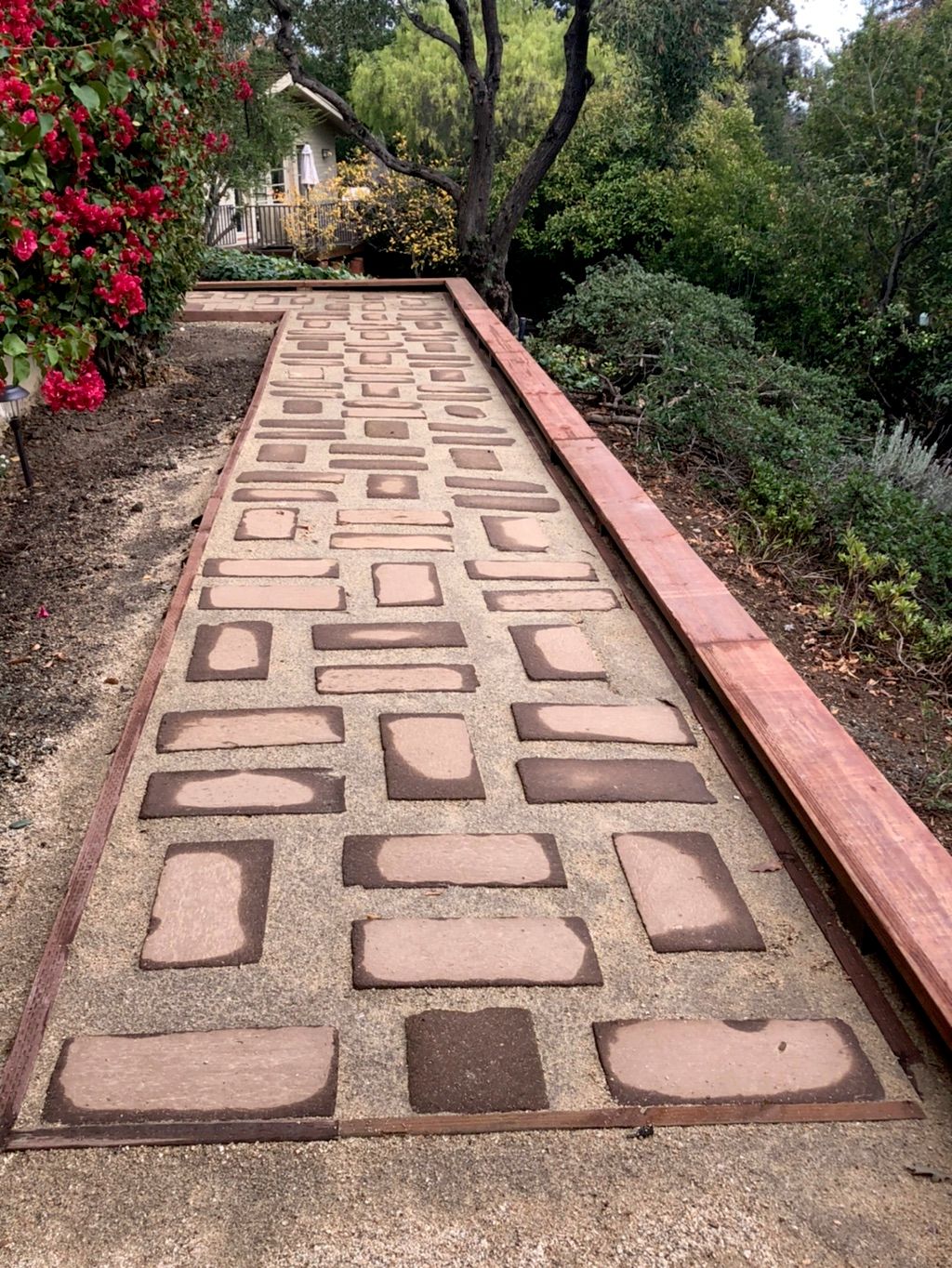 Adobe Path with gold fine Joints 