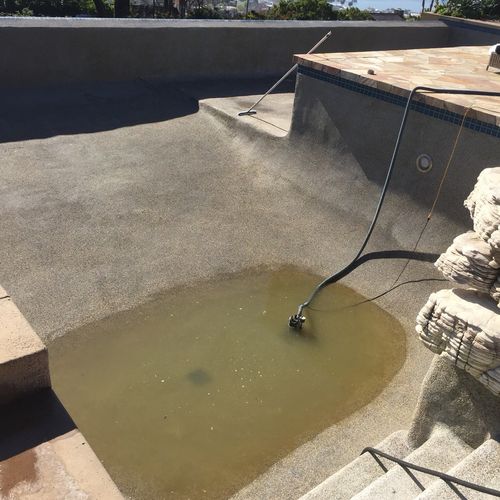 Pool Draining and Algae Clean up