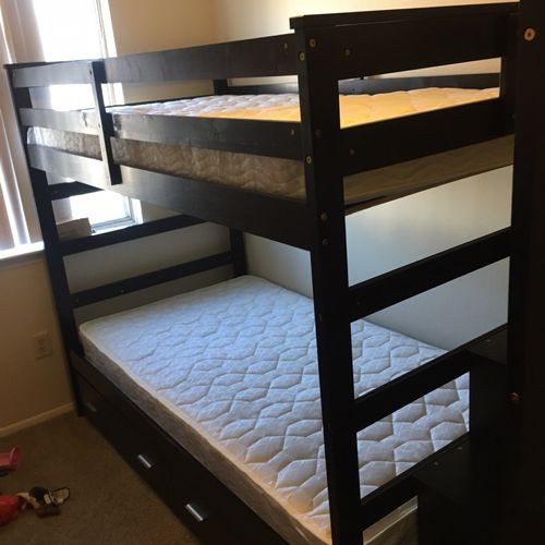 Did an amazing job building this complicated bunk 