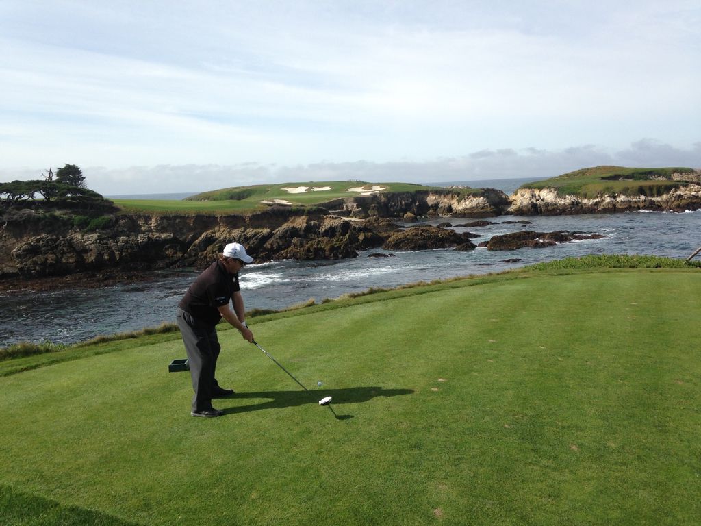 The infamous 16th TeeBox at Cypress Point Club