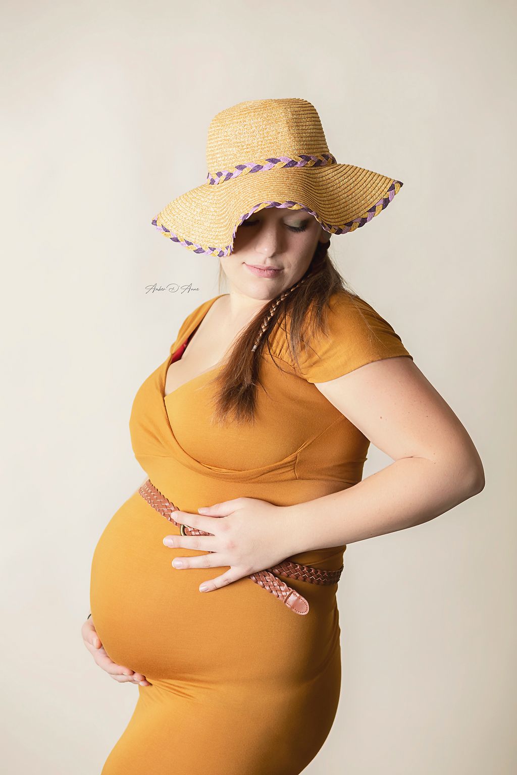 Maternity portraits done in studio- designer handm