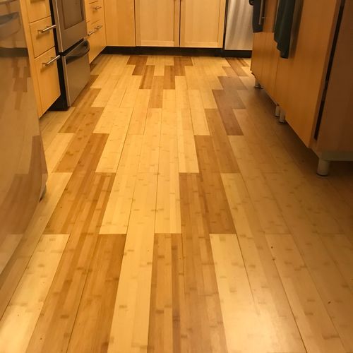 Really great outcome. My bamboo kitchen floor had 