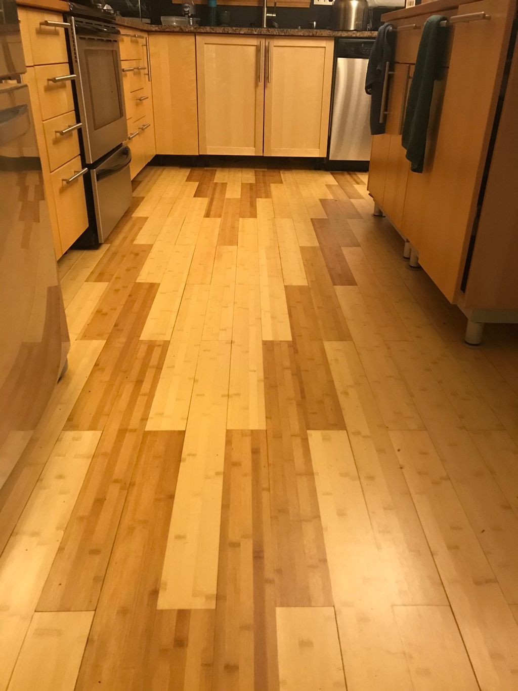 Really great outcome. My bamboo kitchen floor had 