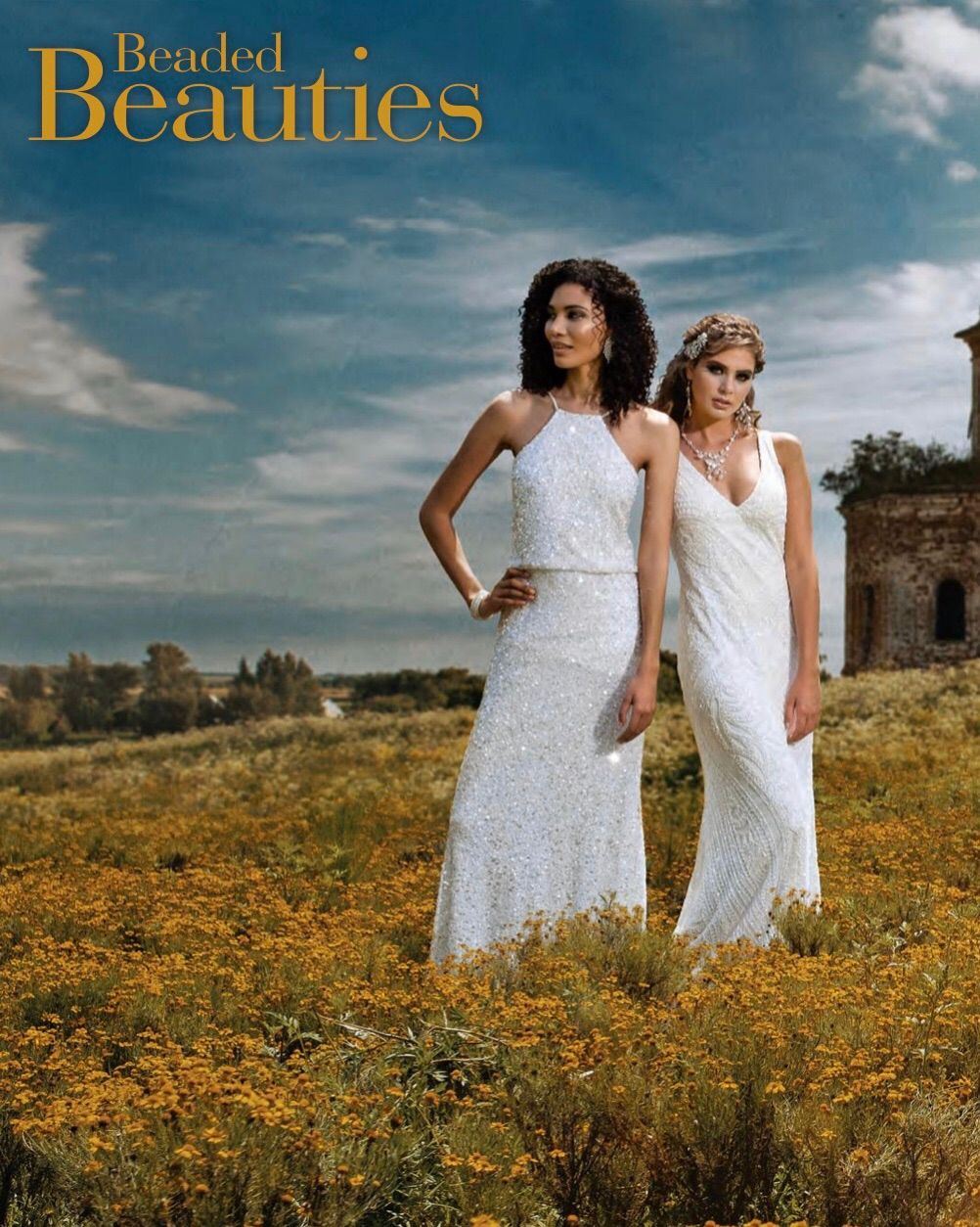 Hair on model to the right