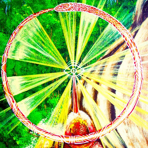 Detail: Ouroboros-Uroboros. El Col-Oso: 48x48" acr