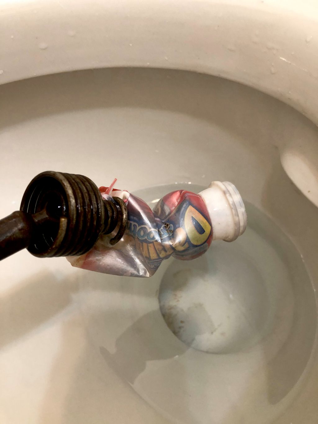 A close up of what was pulled out of toilet after 
