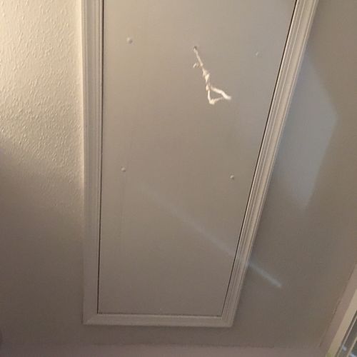 Attic door and garage ceiling fix