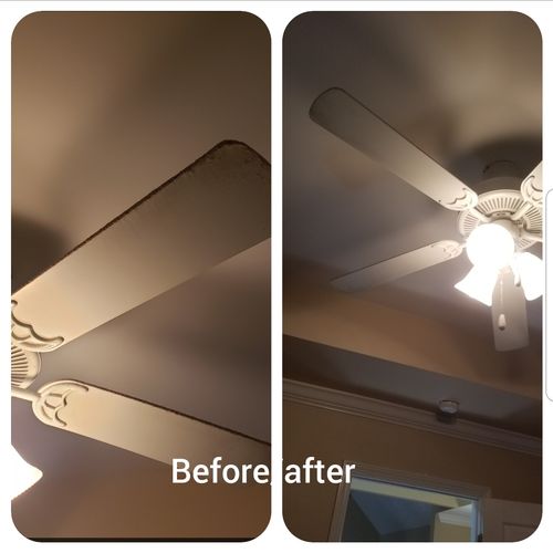 Dusty ceiling fans