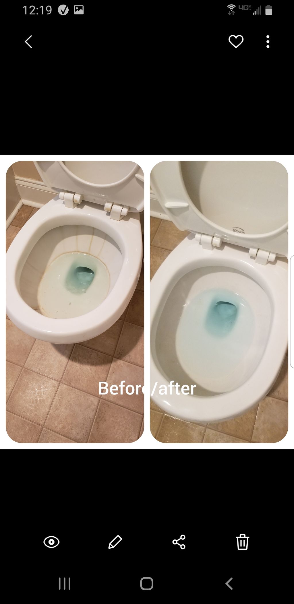 Hard water stains 