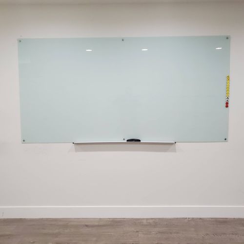 They installed this large glass whiteboard at my o