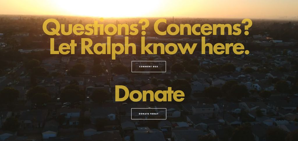 Web Copy for Home page on City Council candidate's