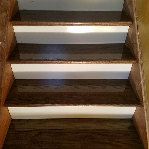 New stair flooring