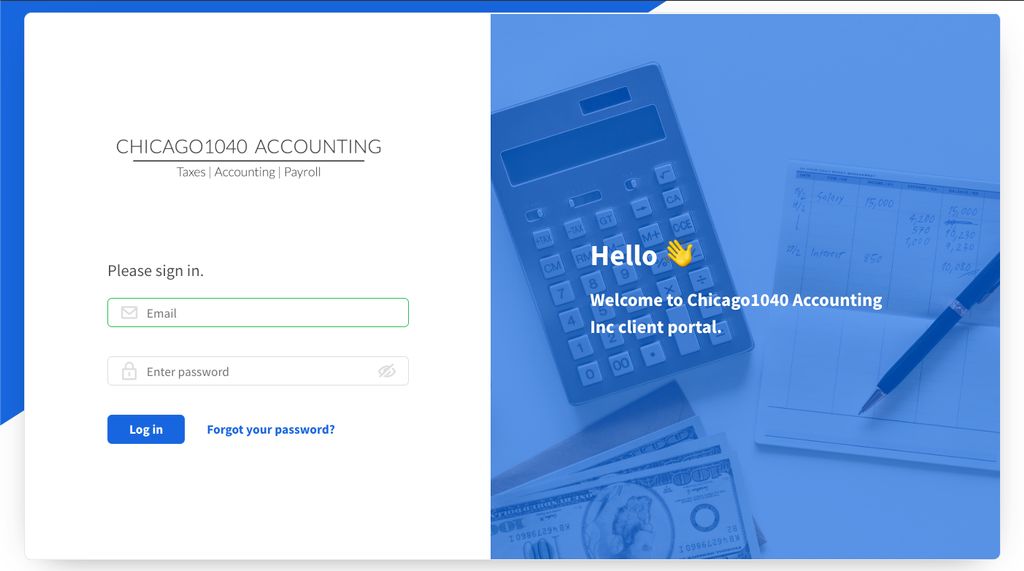 Client Portal Login Page