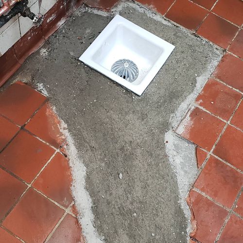 commercial floor sink installation/repair 