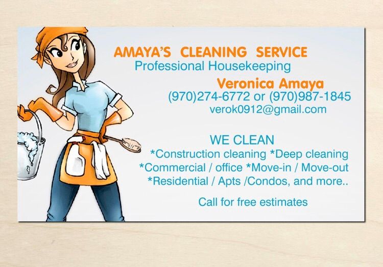 Amaya’s cleaning service