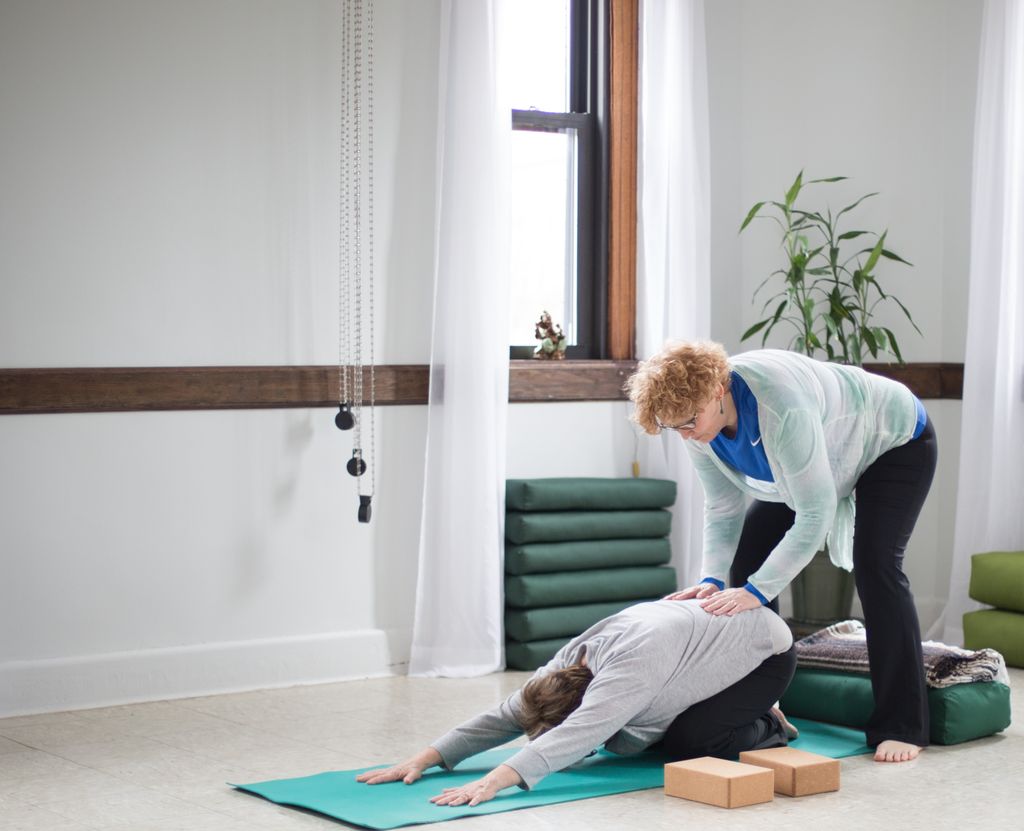 One on One with Jamie in Wisdom pose 