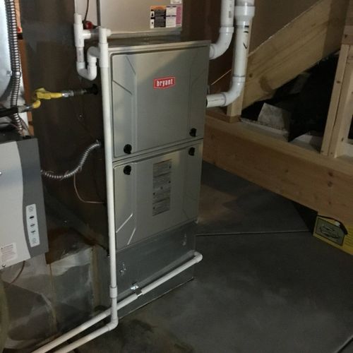 High Efficiency Bryant Furnace change out.  