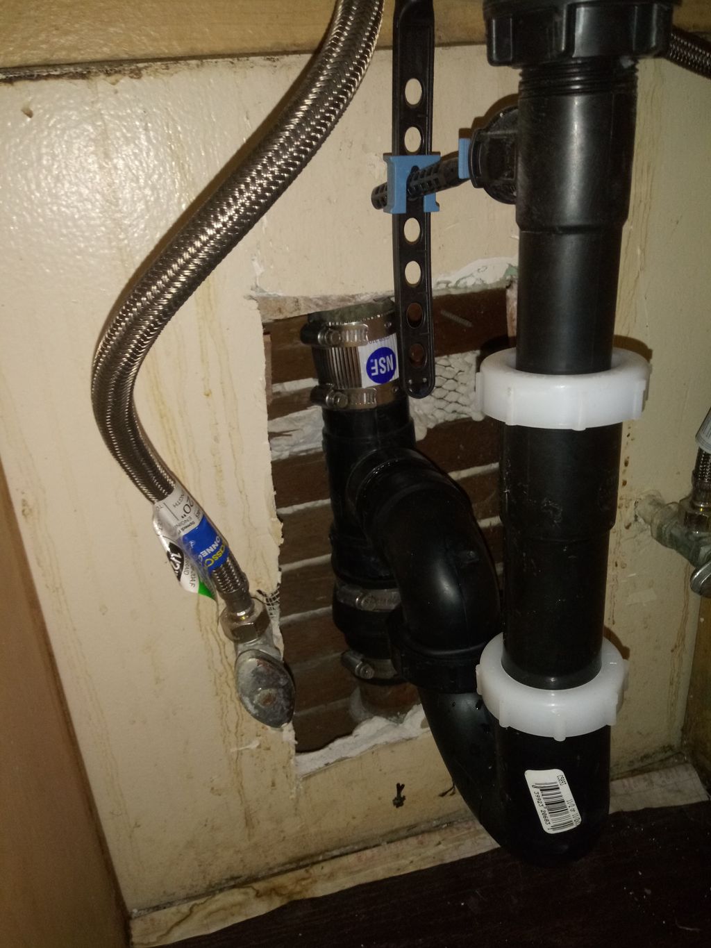replaced a leaking pipe in the wall. had to cut op