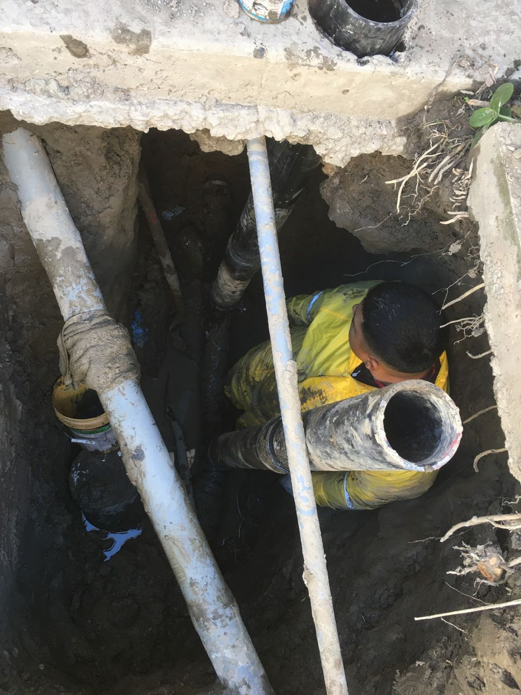 we dug 7 feet deep and undermined 4 feet deep. cra