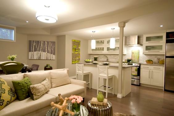 Basment Living Rm/Kitchen Area 