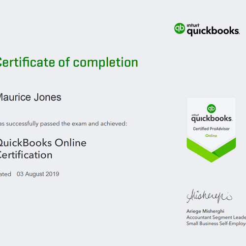 Quickbooks Certification