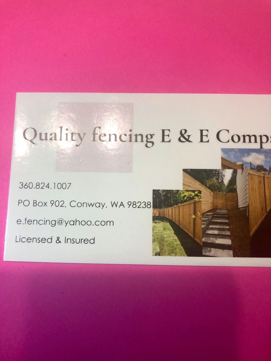 Quality Fencing E & E Company