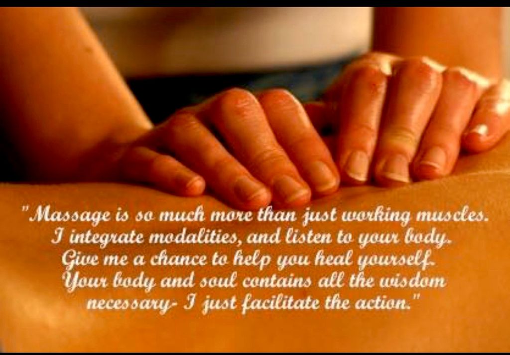 Massage is not just pampering yourself. Pick a day