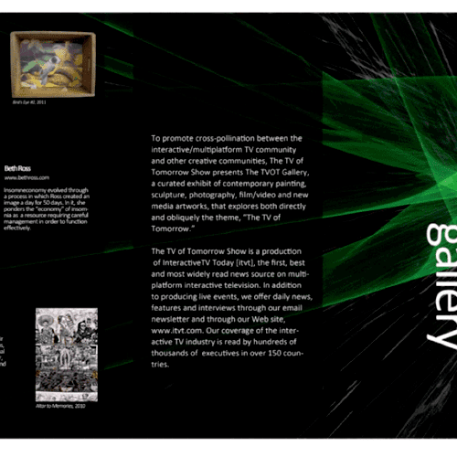 3 fold brochure for a interactive TV conference