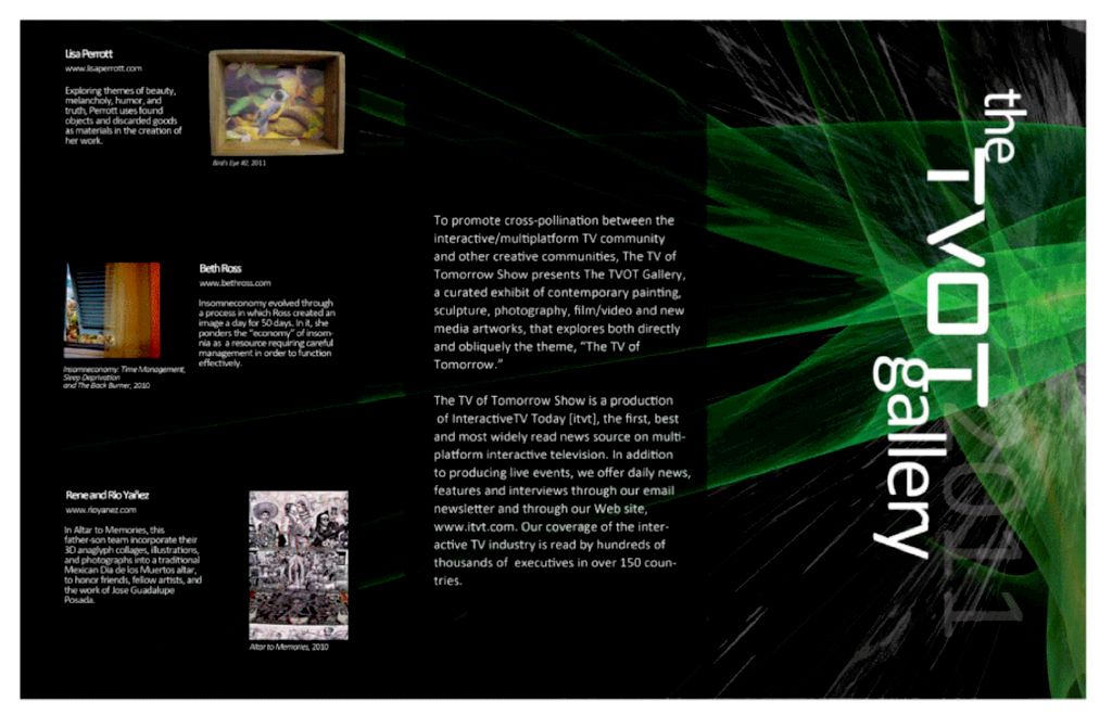 3 fold brochure for a interactive TV conference