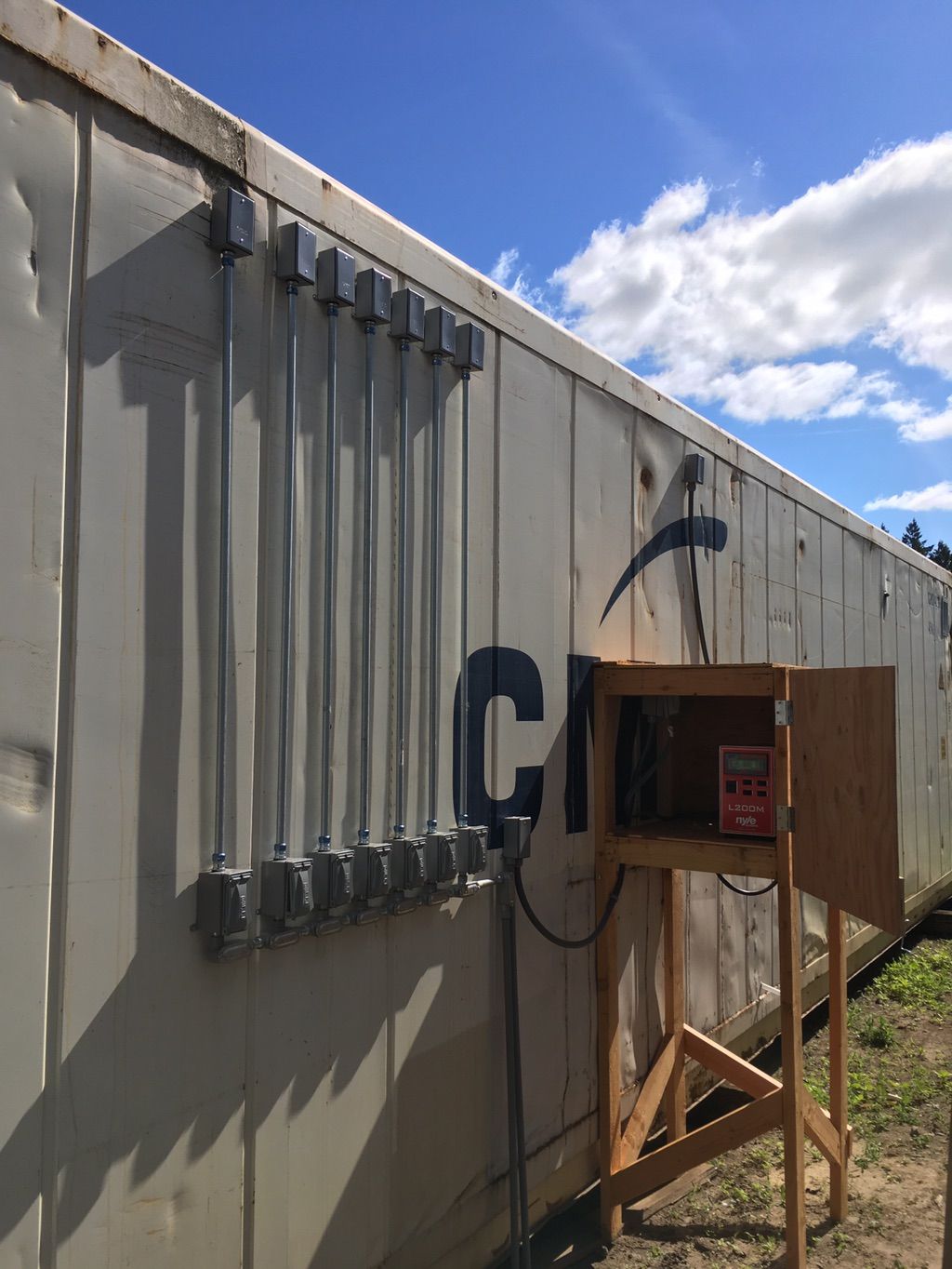 Independent overload switches for wood kiln fans.