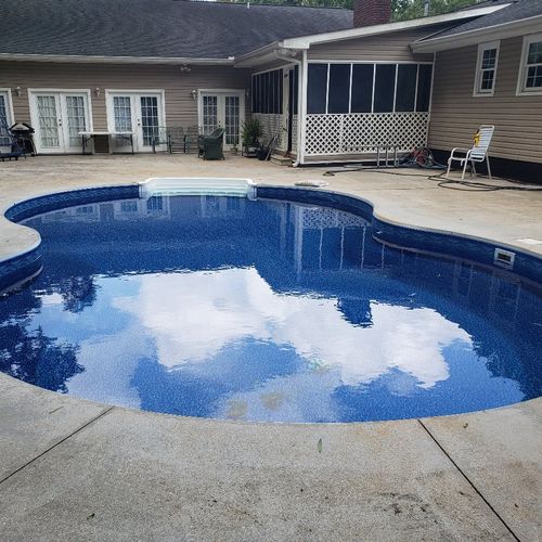 pool liner install 2019