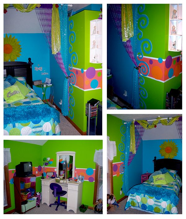Fun and colorful girls bedroom!