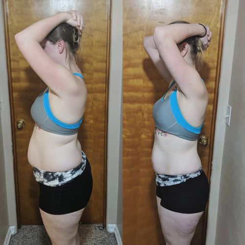 Weight loss client, this is Before and After, 12 w