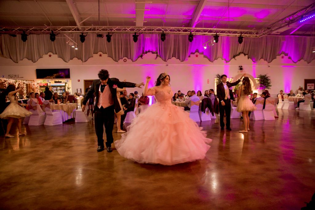 Up lighting at Quinceanera