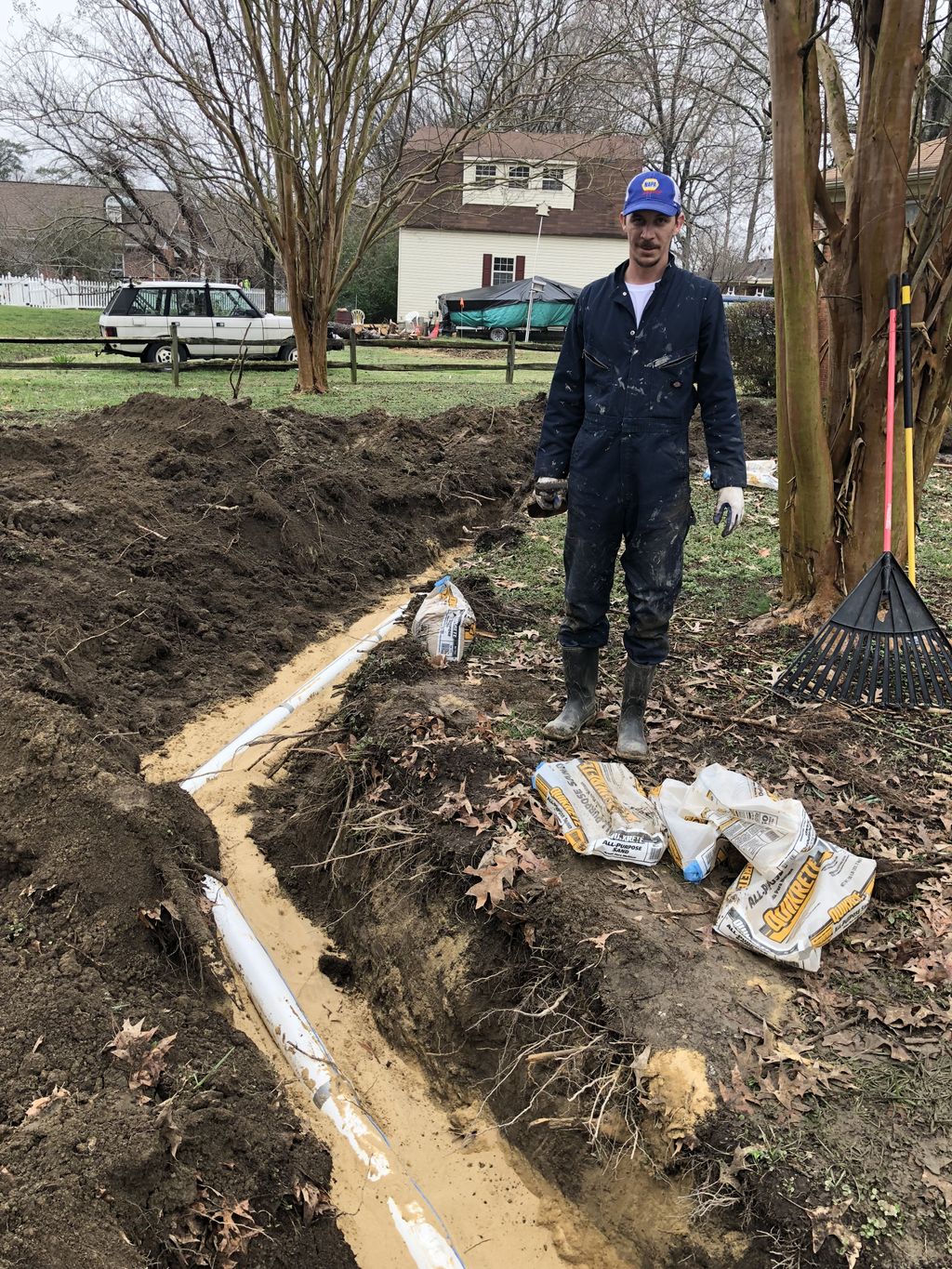 Installing a new sewer line