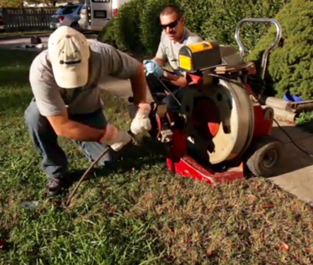Unclogging a main drain line