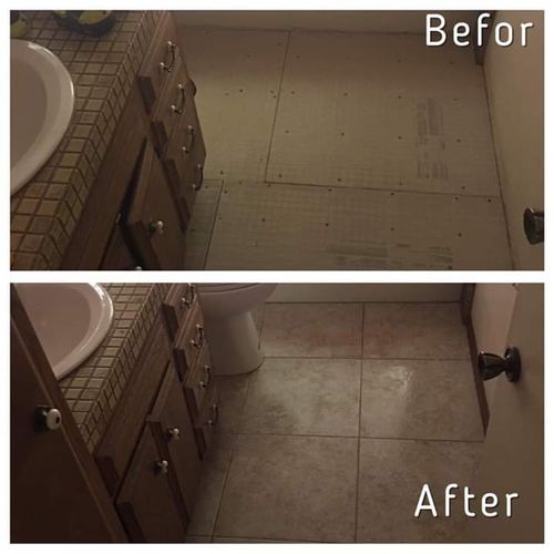 A "lil"tile job for a customer and it turned into 
